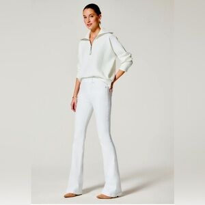 SPANX Sz XL High Rise Pull On Denim Stretchy Flare Slim Bootcut Style Jeans